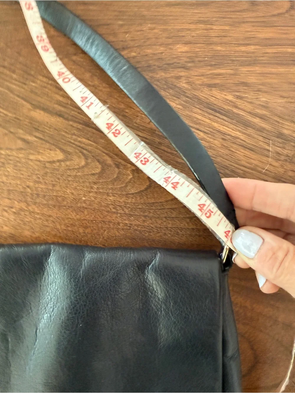 COS Black Supple Leather Minimalist Crossbody / Shoulder Bag